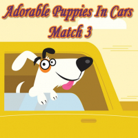 Adorable Puppies In Cars Match 3 Game