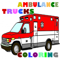 Ambulance Trucks Coloring Pages Game