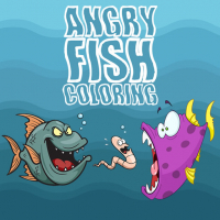 Angry Fish Coloring Game