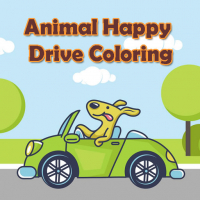 Animal Happy Drive Coloring Game