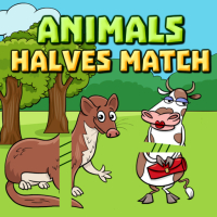 Animals Halves Match Game