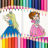 Beautiful Princess Coloring Book Game