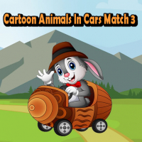 Cartoon Animals In Cars Match 3 Game