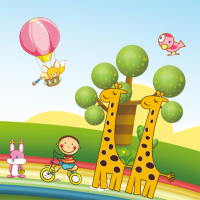 Cartoon Giraffe Puzzle Game
