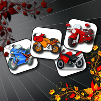 Cartoon Motorbikes Memory Game