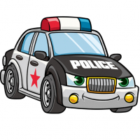 Cartoon Police Car Slide Game