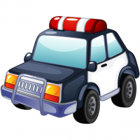 Cartoon Police Cars Puzzle Game
