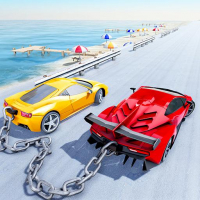 Chained Car Stunts Race Mega Ramp GT Racing Game
