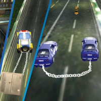 Chained Impossible Driving Police Cars Game