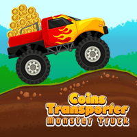 Coins Transporter Monster Truck Game