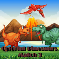 Colorful Dinosaurs Match 3 Game