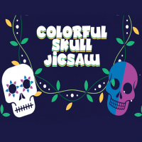 Colorful Skull Jigsaw Game