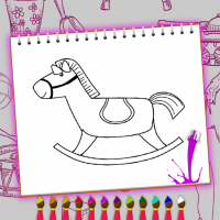 Coloring Book Toy Shop Game