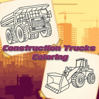Construction Trucks Coloring Game