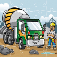 Construction Trucks Jigsaw Game