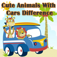 Cute Animals With Cars Difference Game