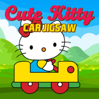 Cute Kitty Car Jigsaw Game