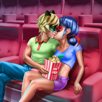 Dotted Girl Cinema Flirting Game
