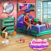 Dotted Girl Highschool Room Game