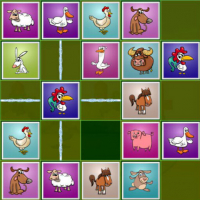 Farm Animals Matching Puzzles Game