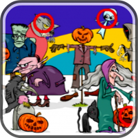 Find 5 Differences Halloween Game