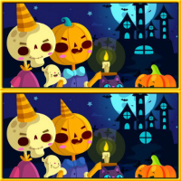 Find Differences Halloween Game