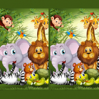Find Seven Differences Animals Game
