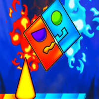 Fire And Water Geometry Dash Game