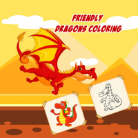 Friendly Dragons Coloring Game