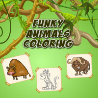 Funky Animals Coloring Game