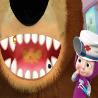 Girl And The Bear Dentist Game Game