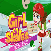 Girl on Skates: Pizza Mania Game