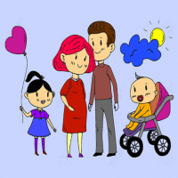 Happy Family Coloring Book Game
