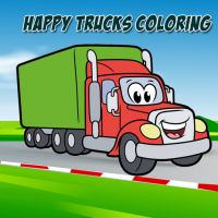Happy Trucks Coloring Game