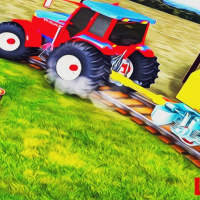 Heavy Duty Tractor Towing Train Games Game