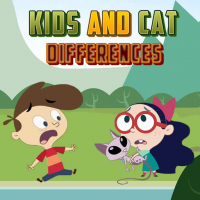 Kids And Cat Differences Game