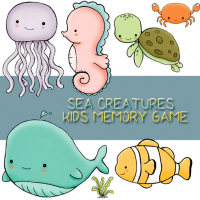 Kids Memory Sea Creatures Game