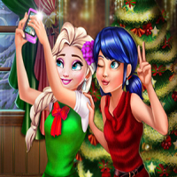 Ladybug And Elsa Xmas Selfie Game