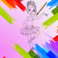 Little Ballerinas Coloring Game