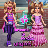 Little Girl Superhero Vs Princess Game