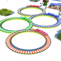 Lowpolly Train Racing Game Game