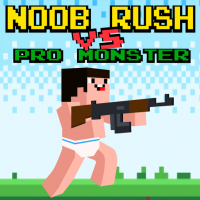 Noob Rush vs Pro Monsters Game