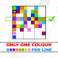 Only 1 color per line Game