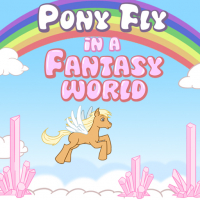 Pony Fly in a Fantasy World Game