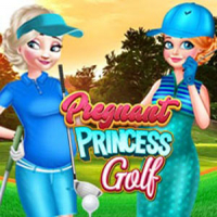 Pregnant Princess Golfs Game