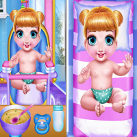 Princess New Born Twins Baby Care Game