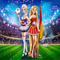 Princesses at World Championship 2018 Game