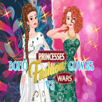 Princesses Fashion Wars: Boho VS Gowns Game