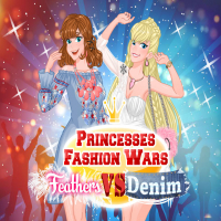 Princesses Fashion Wars Feathers VS Deni Game