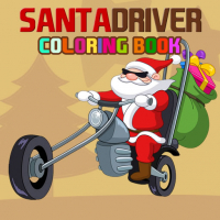 Santa Driver Coloring Book Game